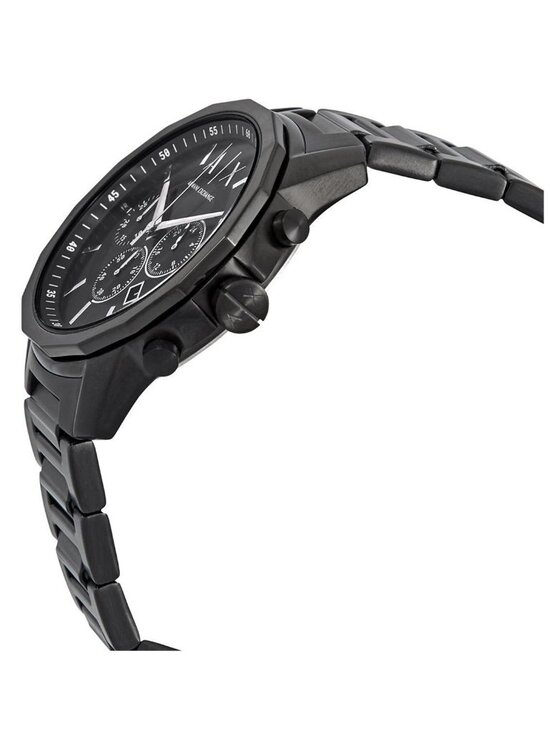 NWT Armani Exchange Banks Chronograph Quartz Black Dial Men\'s Watch
